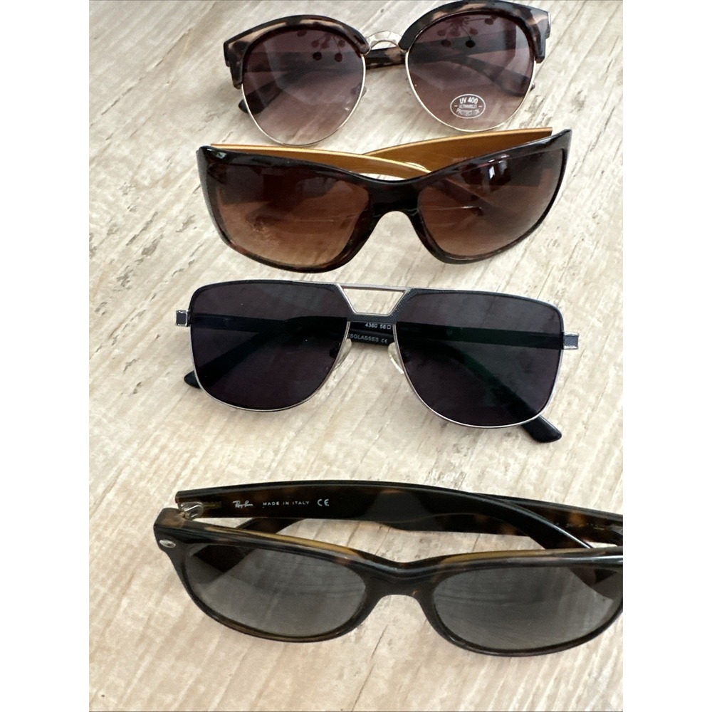 Lot 4 Pairs Sunglasses Includes Ray Ban Made In Italy See Description